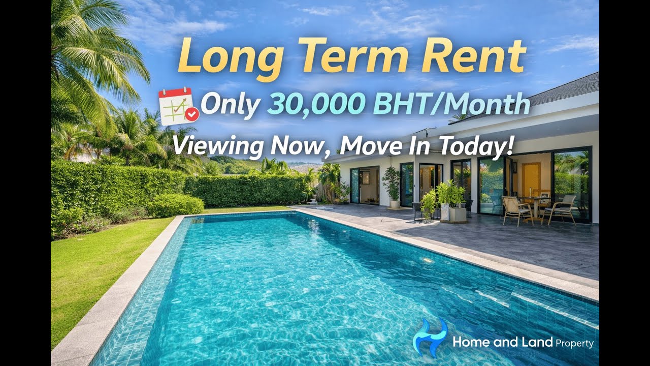 Long-Term Pool Villa for Rent | Only 30,000 THB/Month | Move In Today | Hua Hin