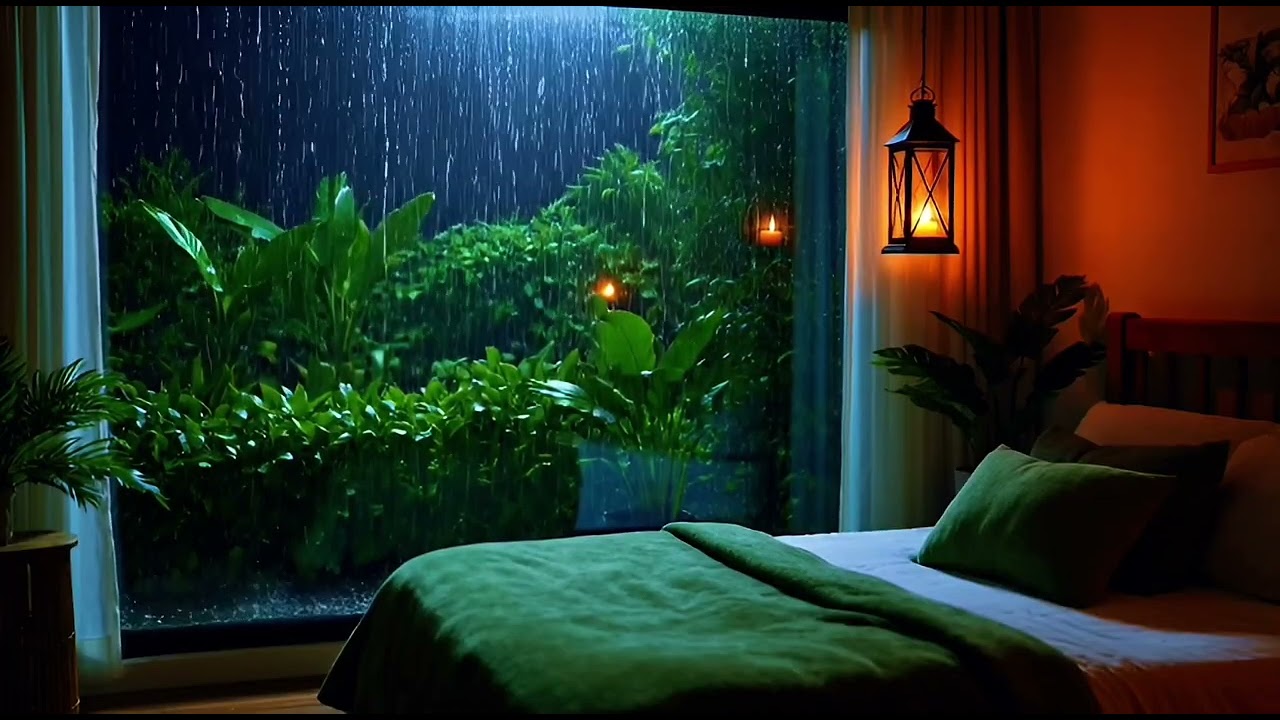 Relaxing Night Rain Ambience | 6 Hours of Rain Sounds for Sleeping, Studying & Meditation