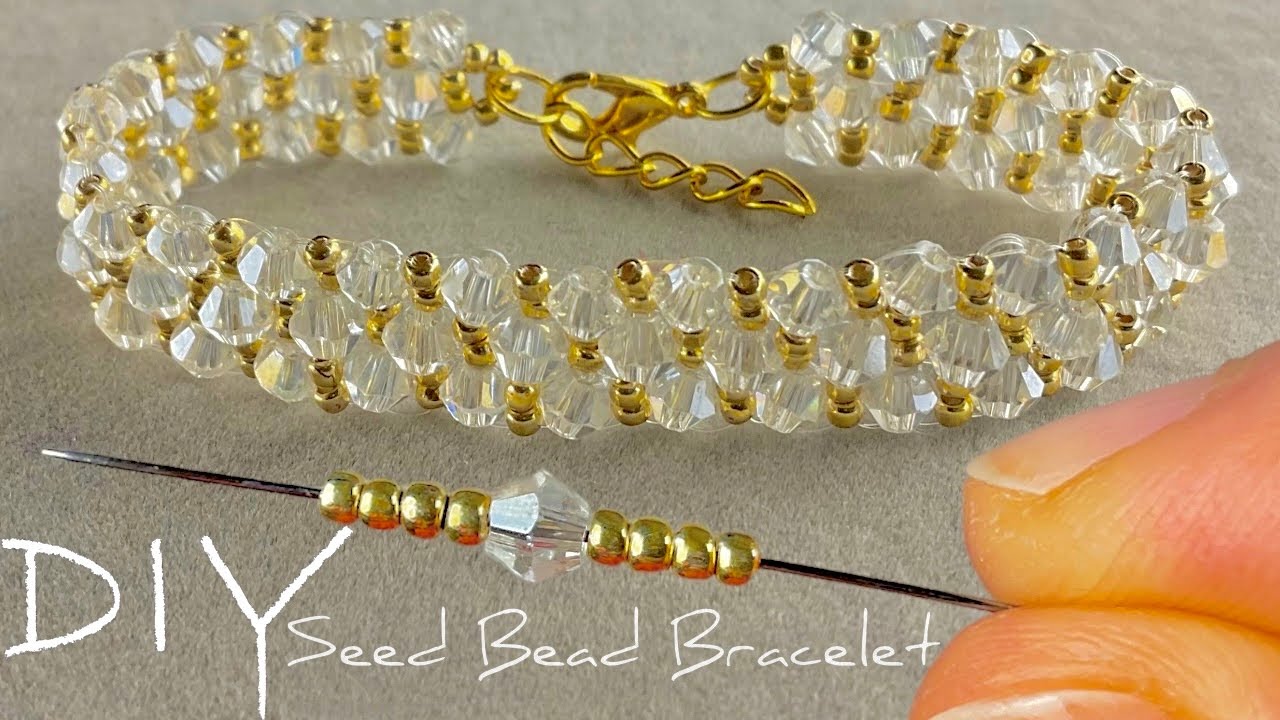 Простой мастер-класс Браслет из бисера для начинающих: Как сделать браслет из бисера и кристаллов