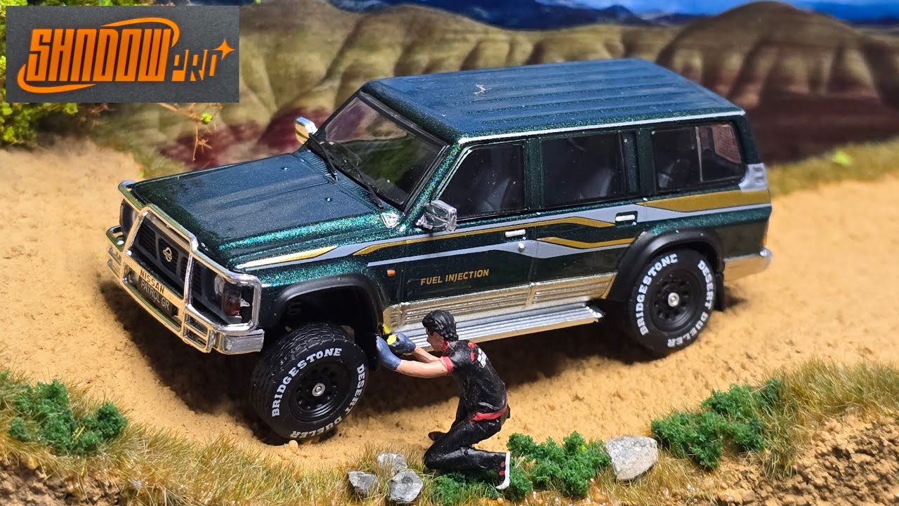 Shadow Pro Nissan Patrol with good suspension?  Diecast car model 1/64 scale. Unboxing Review.