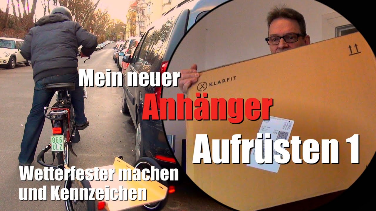 Fahrradanhänger von KLARFIT - Aufrüsten 1 - Anhänger auch für’s Mofa- #WERNERMACHTS #VeloSoleX