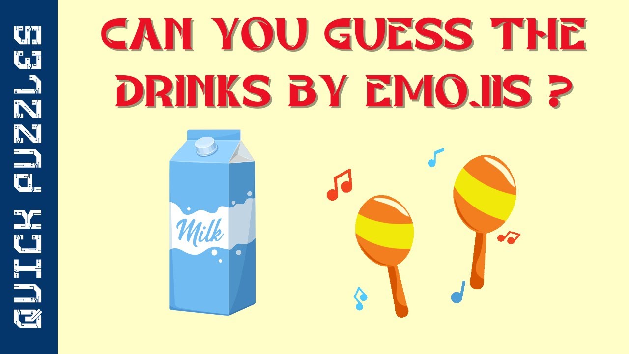Guess the Drinks by Emoji | Emoji Puzzles | Quick Puzzles