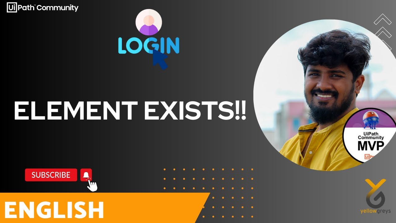 UiPath | Element Exists - UiPath Activities | Login Webpage Demo | English