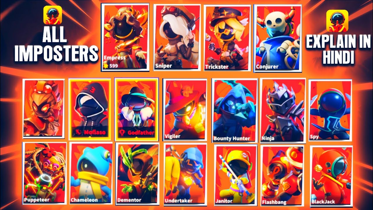 ALL IMPOSTER ROLES EXPLAIN IN HINDI 🌚❤ || SUPER SUS || DEMON KING GAMING || DKG ||