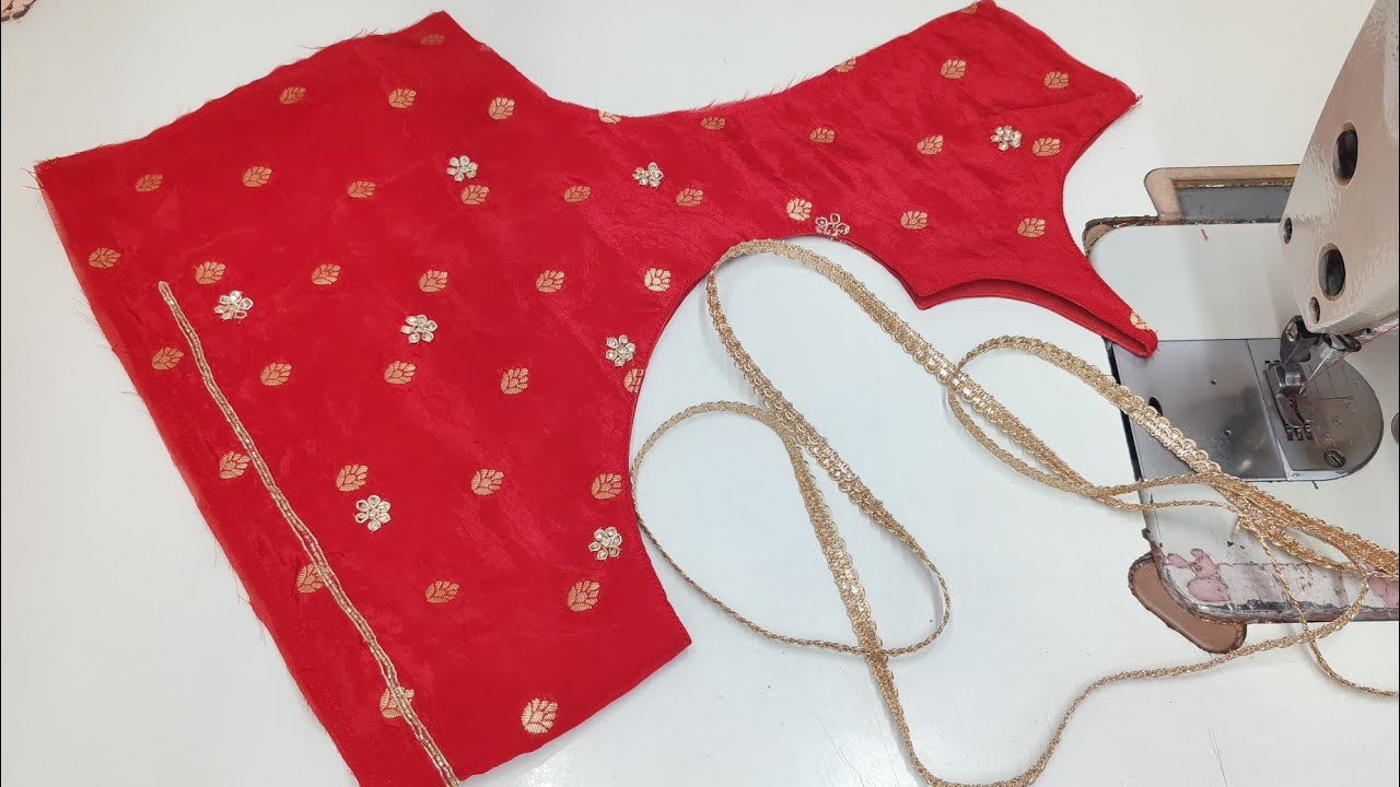 Beautiful blouse back neck design cutting and stitching #once_more_boutique 