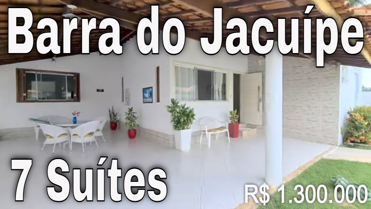 Casa em Barra do Jacu&iacute;pe de 7 su&iacute;tes e lazer completo. R$ 880.000