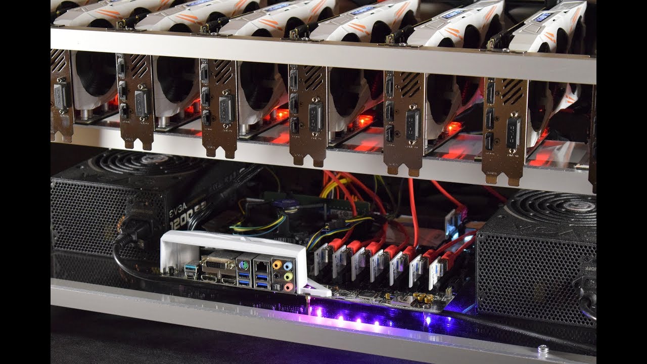 Crypto mining frame for 8 GPU