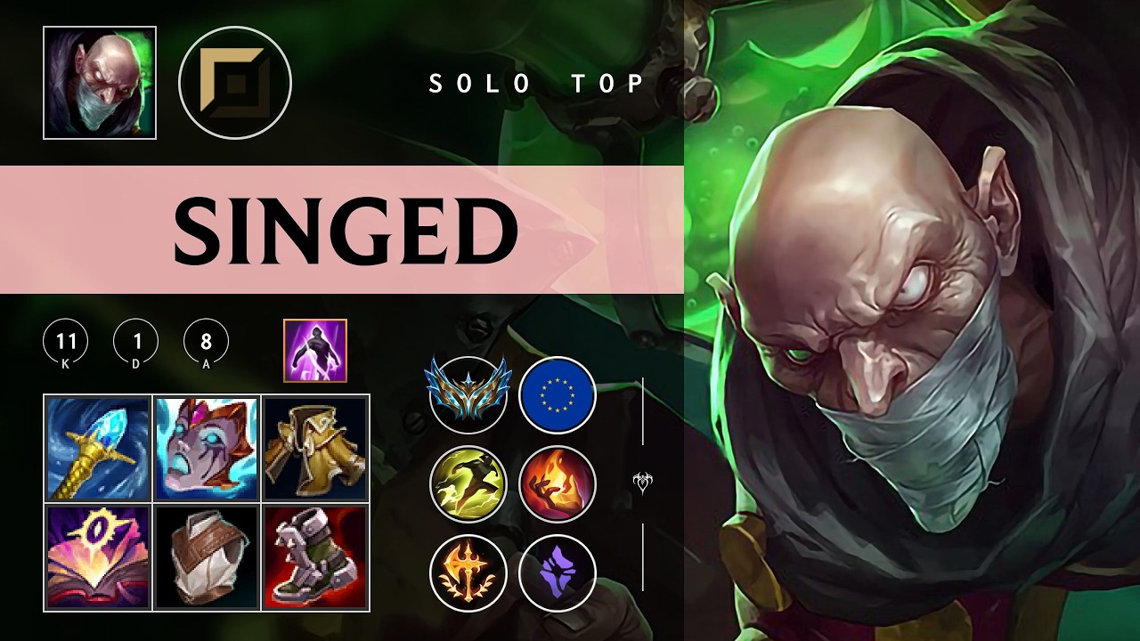 Singed Top vs Jax - EUW Challenger Patch 26.06