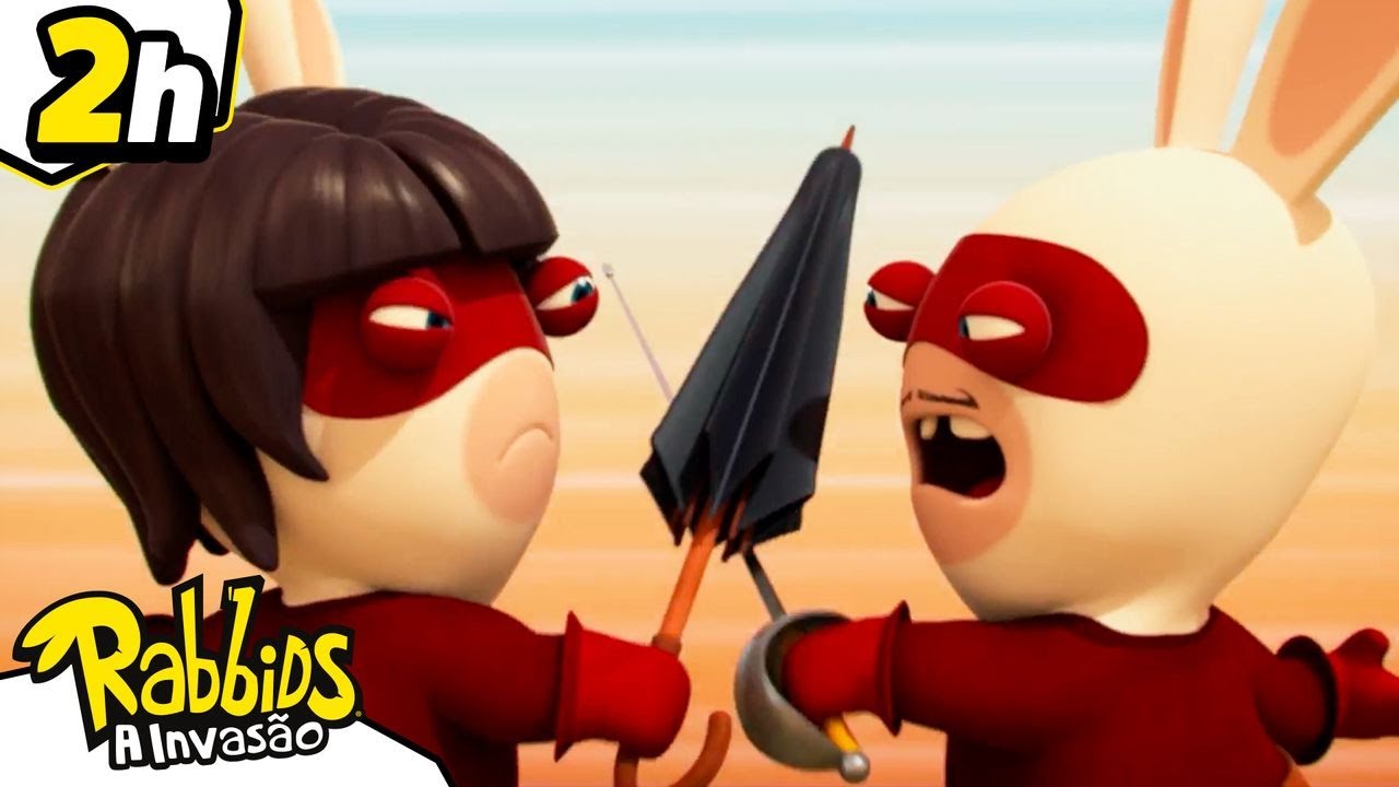 Luta de esgrima: Que vença o melhor Rabbid! | Rabbids: A Invasão Brasil | Cartoon 2H