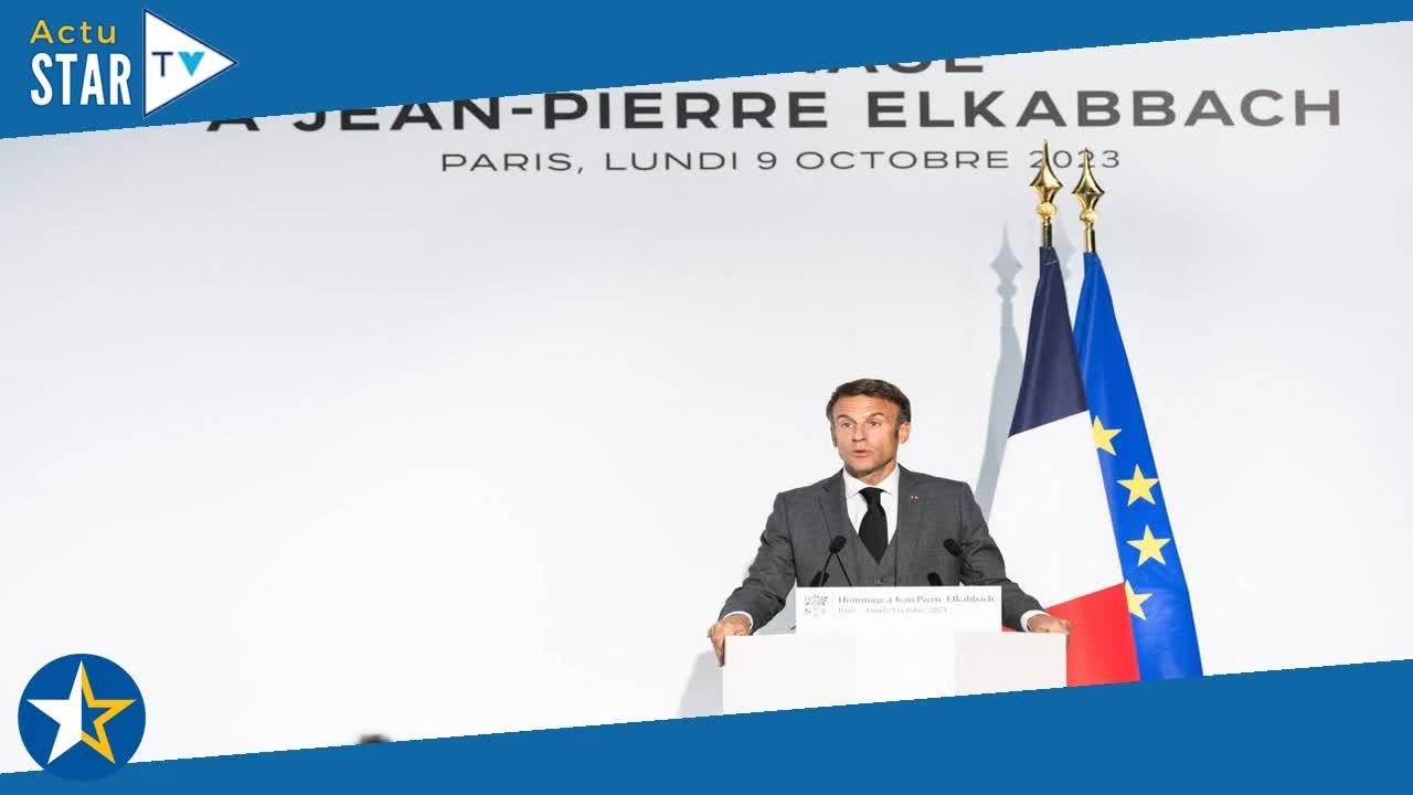Mort de Jean Pierre Elkabbach  le discours d&rsquo;Emmanuel Macron tourne mal, il mouche une femme en ple