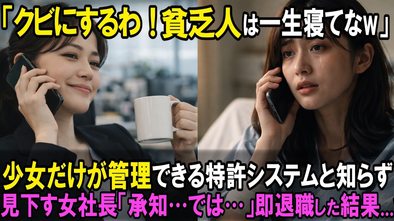 「クビでいいから一生寝てろw」入院報告しただけで嘲笑された私。社内特許システムを一人で管理していると知らず「承知しました」と退職した結果