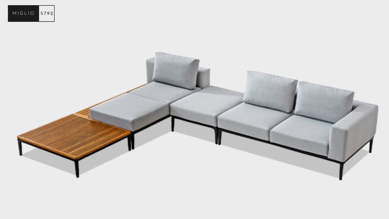 L-Shaped Outdoor Sofa | The Perfect Combination Of Coffee Table And Sofa
