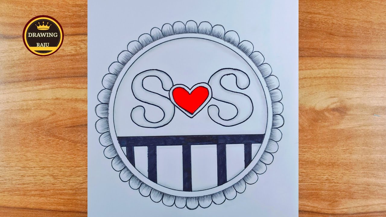 How to make S❤️S couple letter drawing|| simple letter drawing with pencil sketch for beginners 