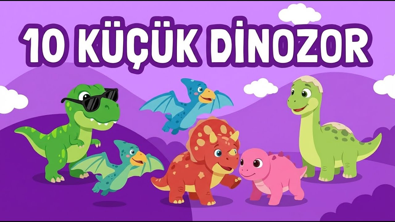 10 Küçük Dinozor | Bebek Şarkıları ve Okul Öncesi Eğitici Çocuk Şarkıları | Dino Squad