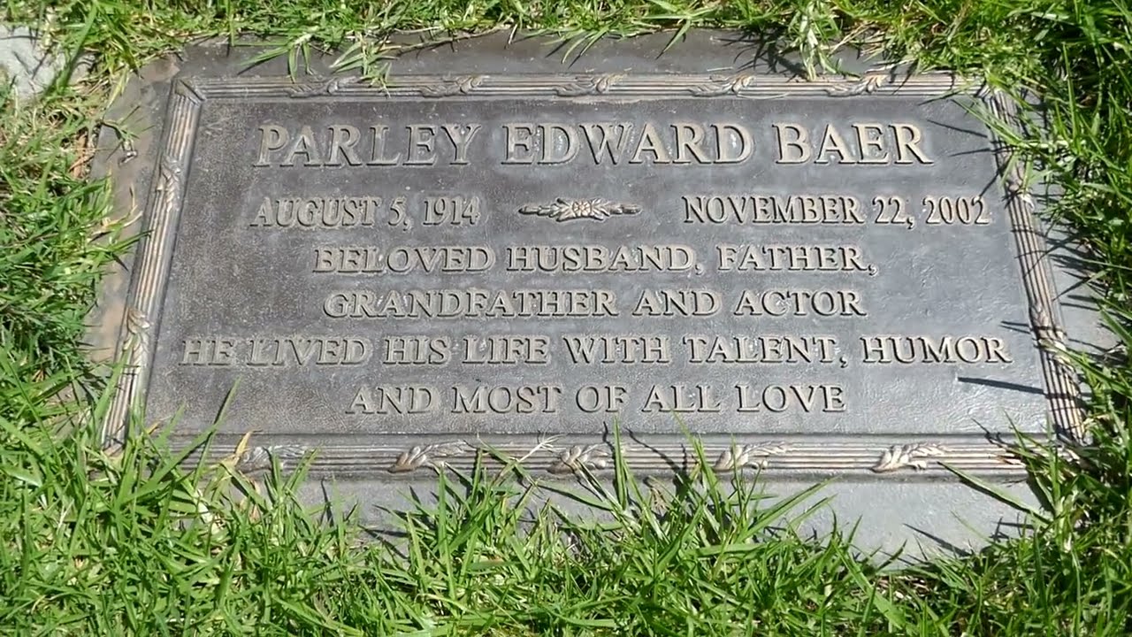 Actor Parley Baer Grave Forest Lawn Hollywood Hills Los Angeles California USA June 6, 2024