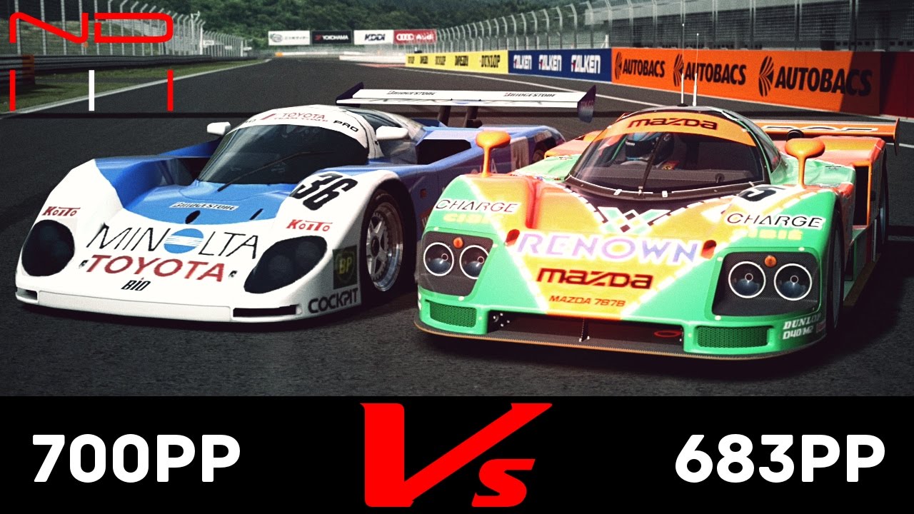 (GT6) Toyota MINOLTA Toyota 88C-V '89 vs Mazda 787B '91 - Fuji Speedway F