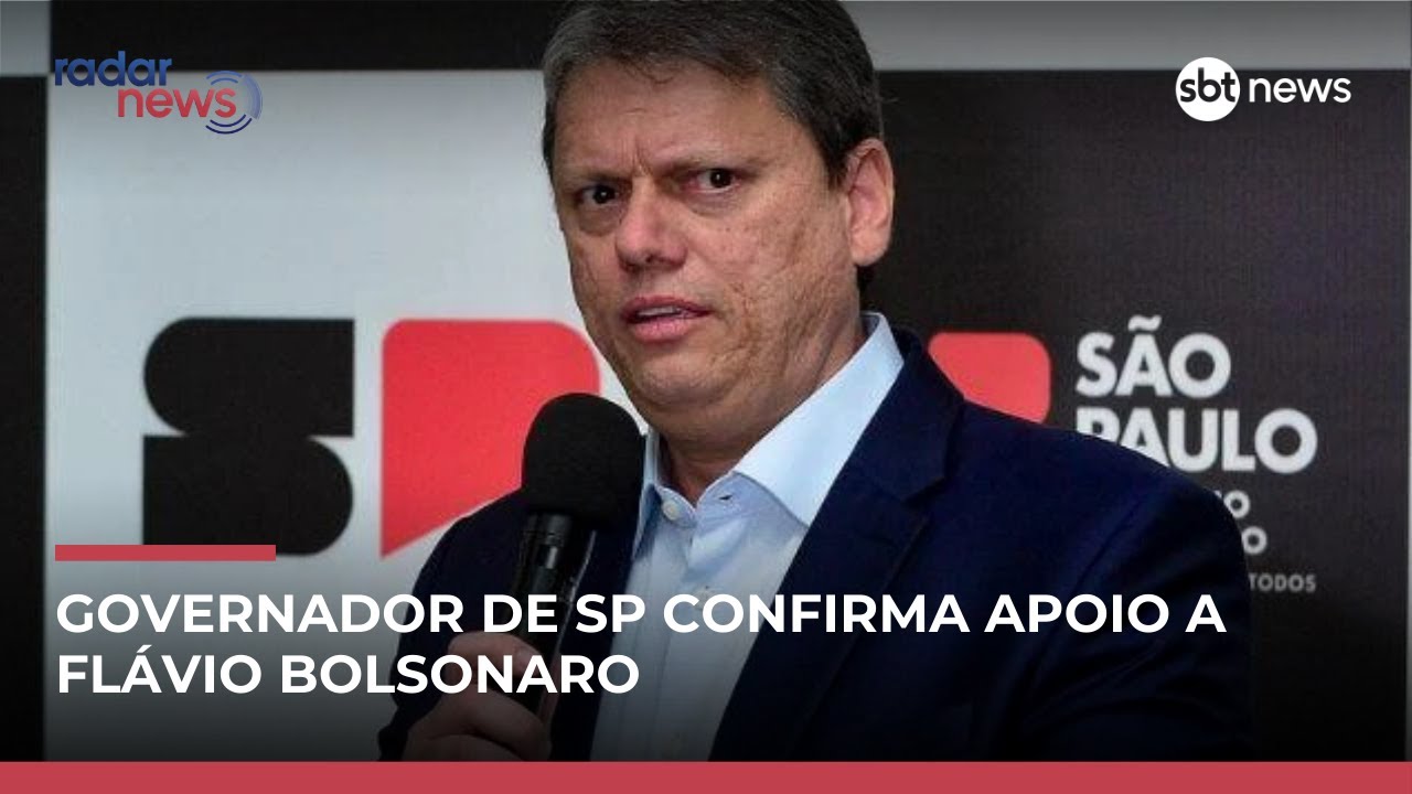 Tarcísio declara apoio a candidatura de Flávio Bolsonaro à presidência   | #RadarNews