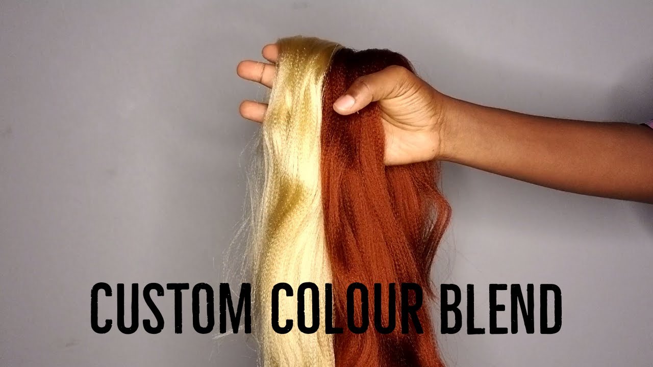 DIY custom colour braiding hair blend| blending colour 350 and 613