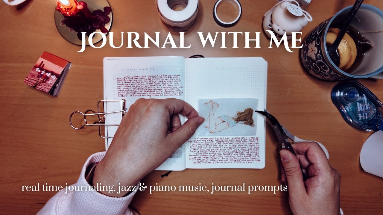 Quiet Real Time Journal with Me | journal prompts, use my stash, cozy music