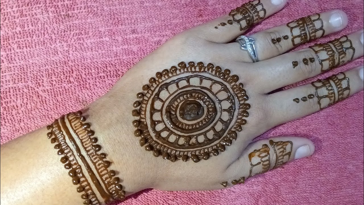 Gol Tikki Mehndi Design Back Hand || Design New 2026