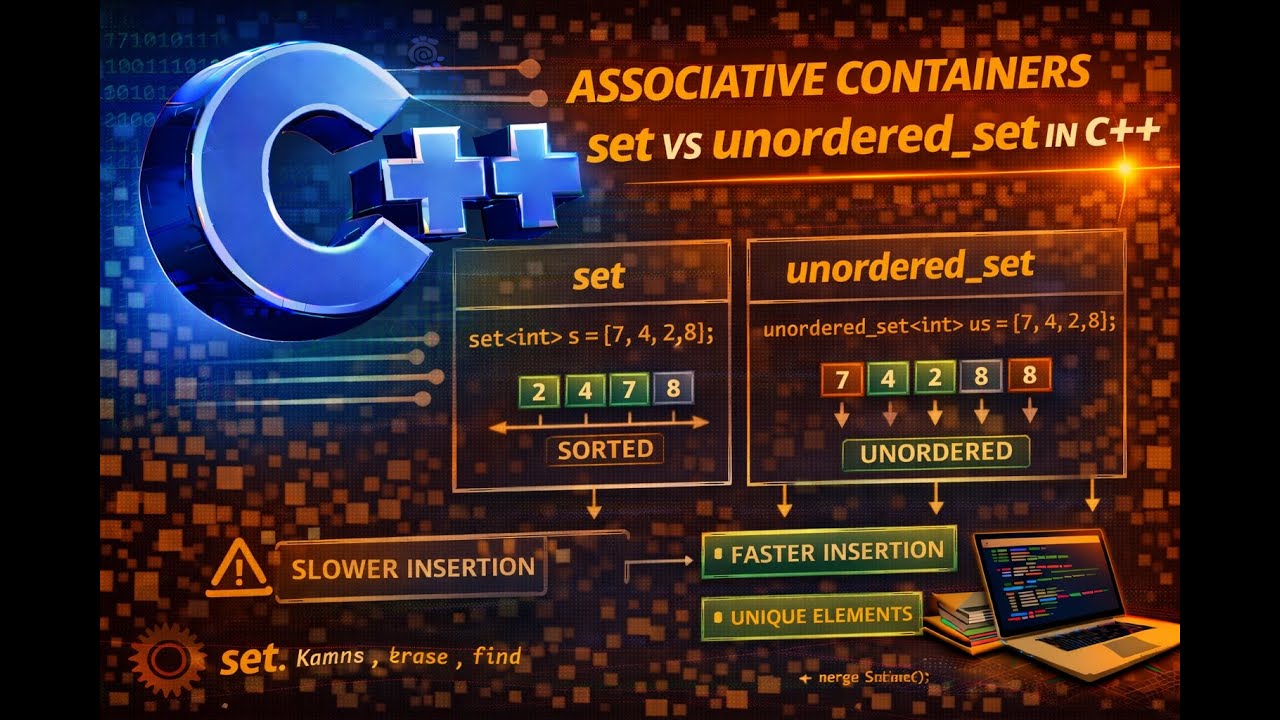 Video - C++ Sets and Unordered Sets - Associative Containers