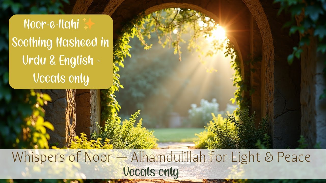 Noor-e-Ilahi ✨ (Vocals Only) | Whispered Urdu & English Nasheed of Light and Peace
