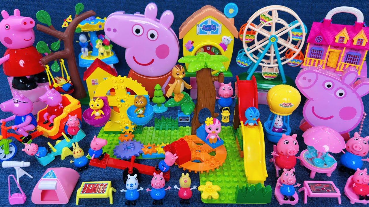 12 Minutes Satisfying with Unboxing Peppa Pig Ferris Wheel & Slide Playground Set ASMR｜Review Toys