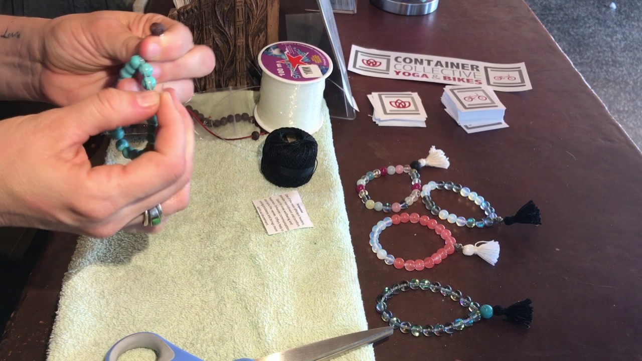 How to make a mala bracelet with tassel