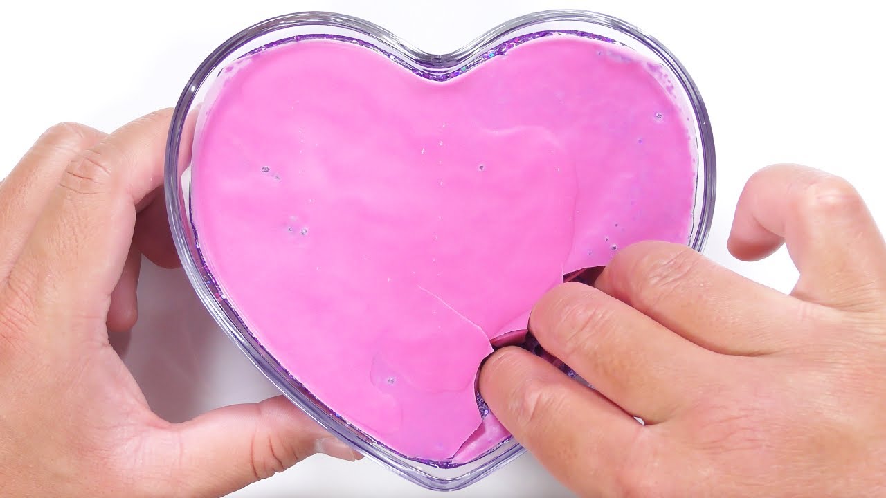 【DIY】ハートパキパキスライムの作り方【slime ASMR】