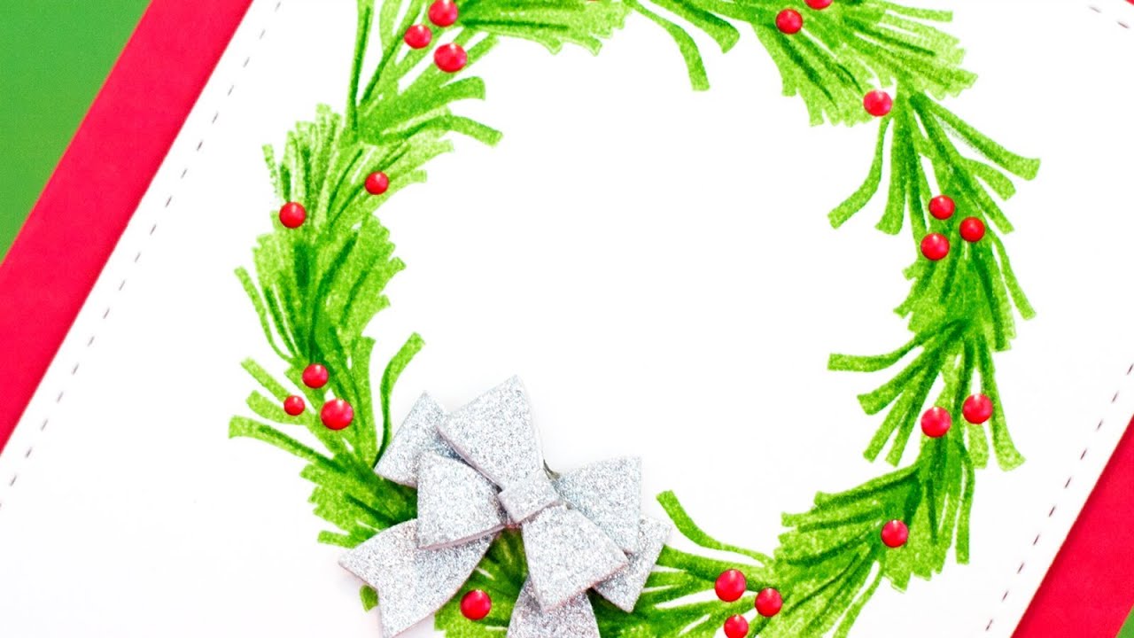 DIY Stamped Wreath