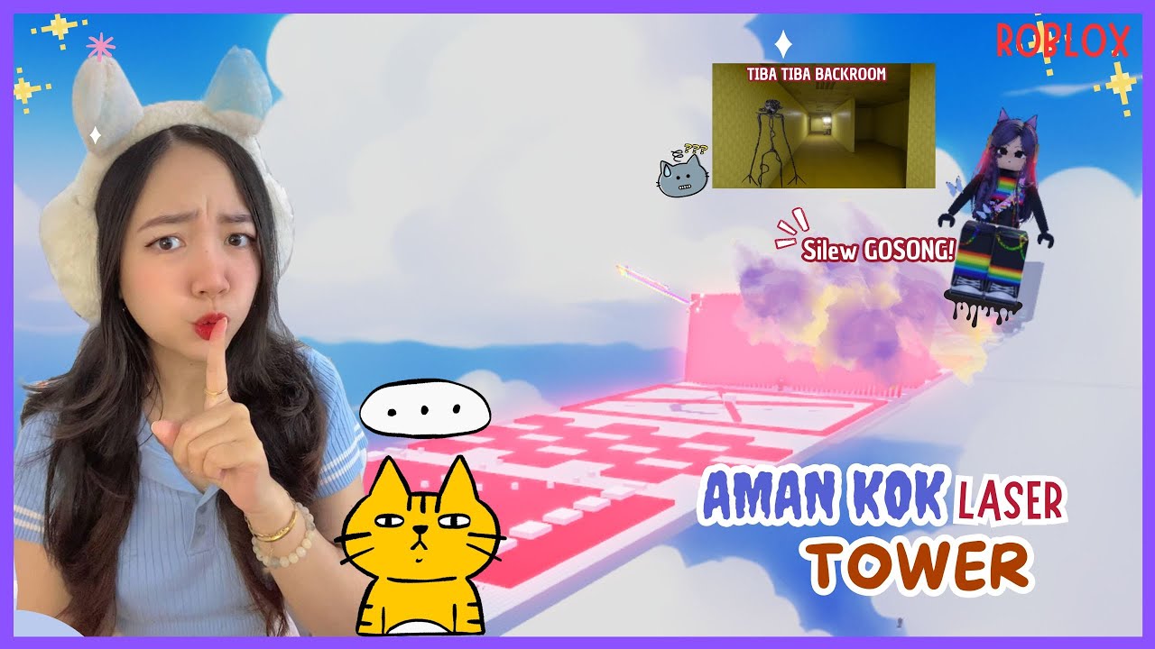 KOK BISA?! TIBA TIBA AKU DIBAWA KE BACKROOMS ! AMAN KOK LASER TOWER #roblox