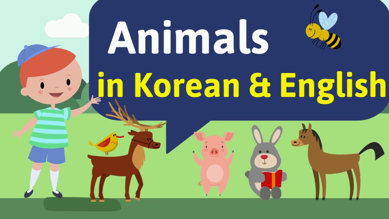 Learn Korean for Kids | Animals | 동물을 배워요 | Animals in Korean 한국어 한국말