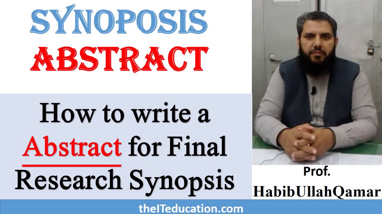 How to Write Abstract URDU Hindi - VU CS720 Research Synopsis