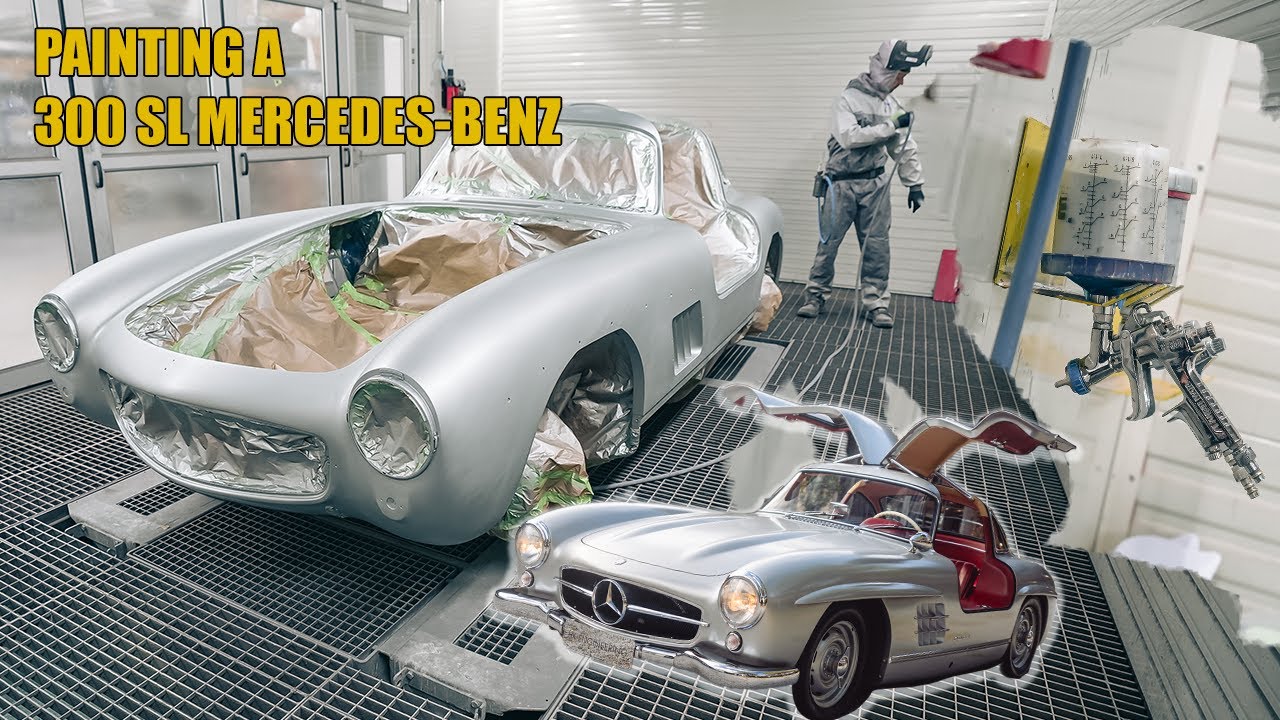 The Art of Painting: Rare 1955 Mercedes-Benz Alloy Coupé in Silvergrey-Metallic!