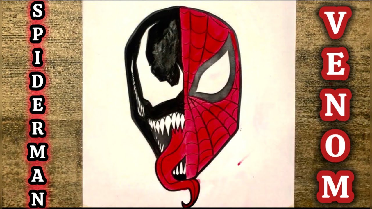 How to draw Spiderman vs Venom step by step.