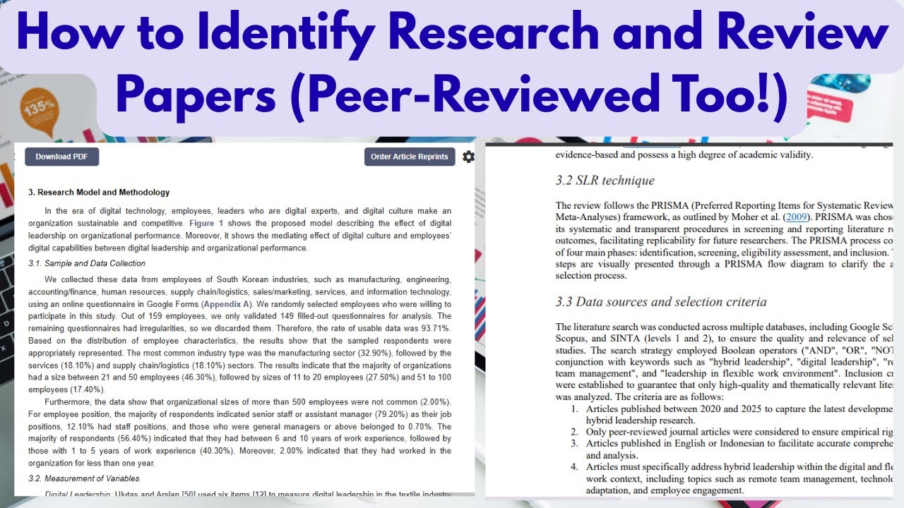 How to Identify Research and Review Papers -Peer Reviewed Too!