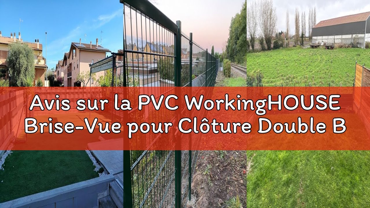 Avis sur la PVC WorkingHOUSE Brise-Vue pour Clôture Double Barre 650g/m² 35 m x 19 cm, Brise-Vue de