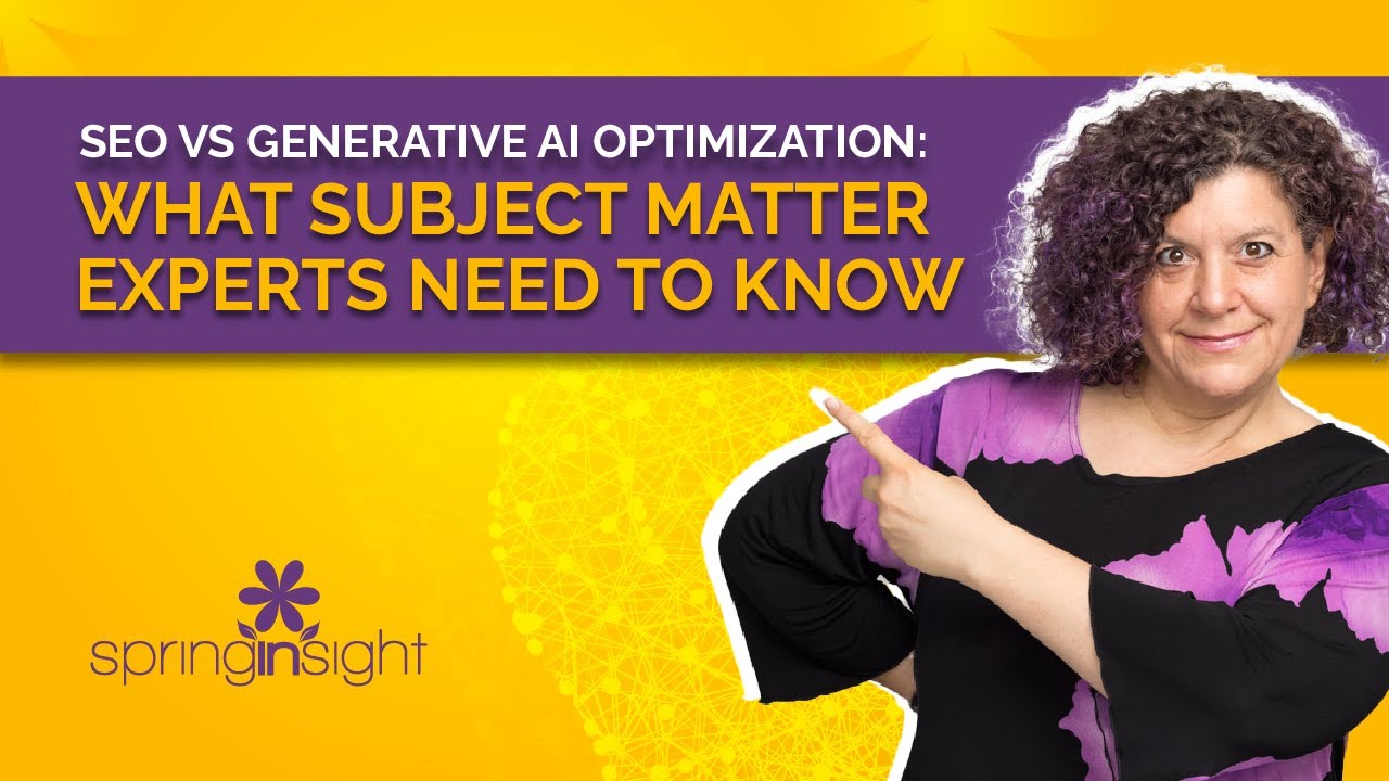SEO vs Generative AI Optimization: What Subject Matter Experts Need to Know