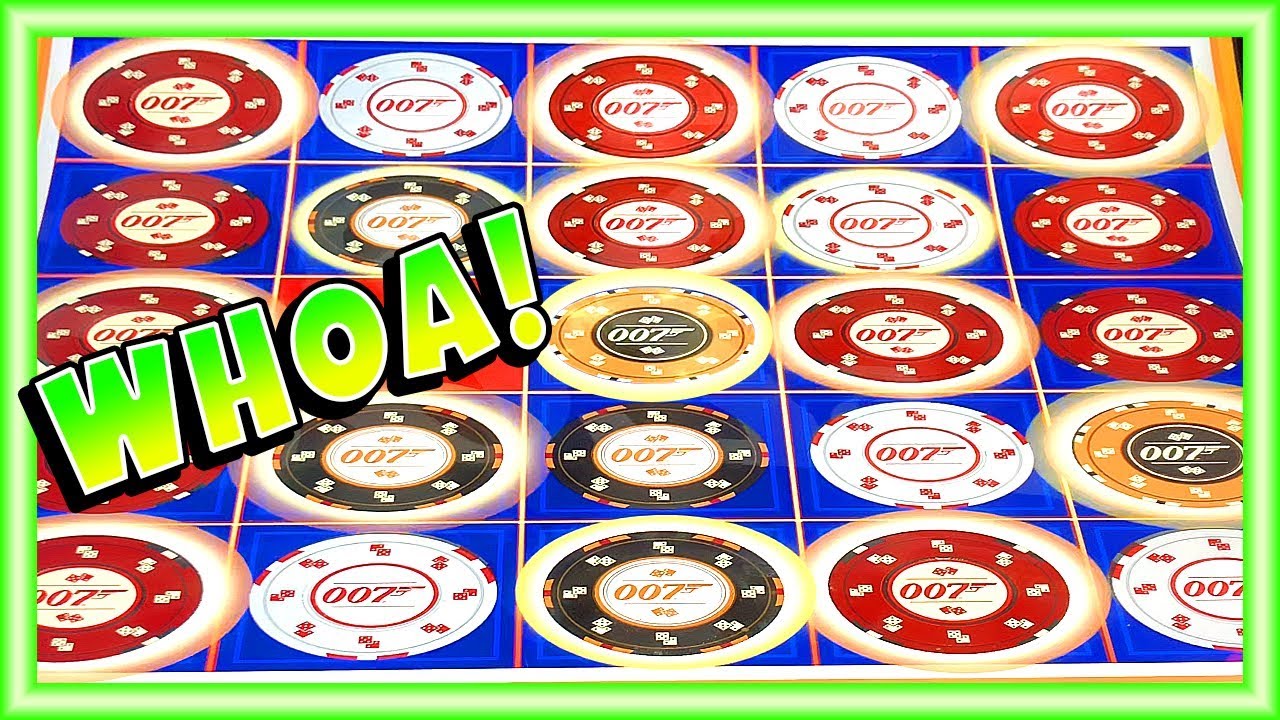 ★007 GAVE ME ALL THOSE BONUS CHIPS!!★ James Bond Thunderball Slot Machine Bonus Big Win Run
