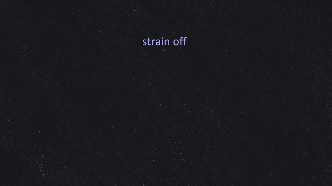 Translate 'strain off'  from English to French '&eacute;goutter'