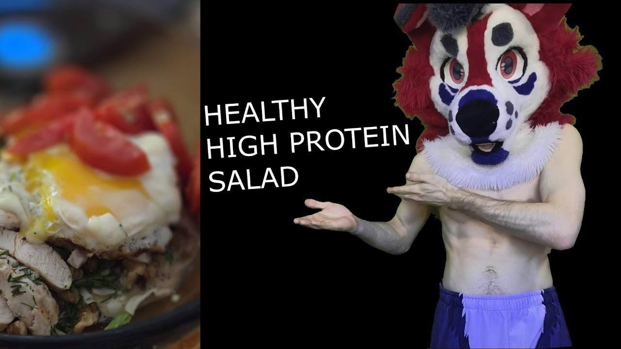 Healthy High-Protein Salad 🍗🥗 | Furry Cooking Stream