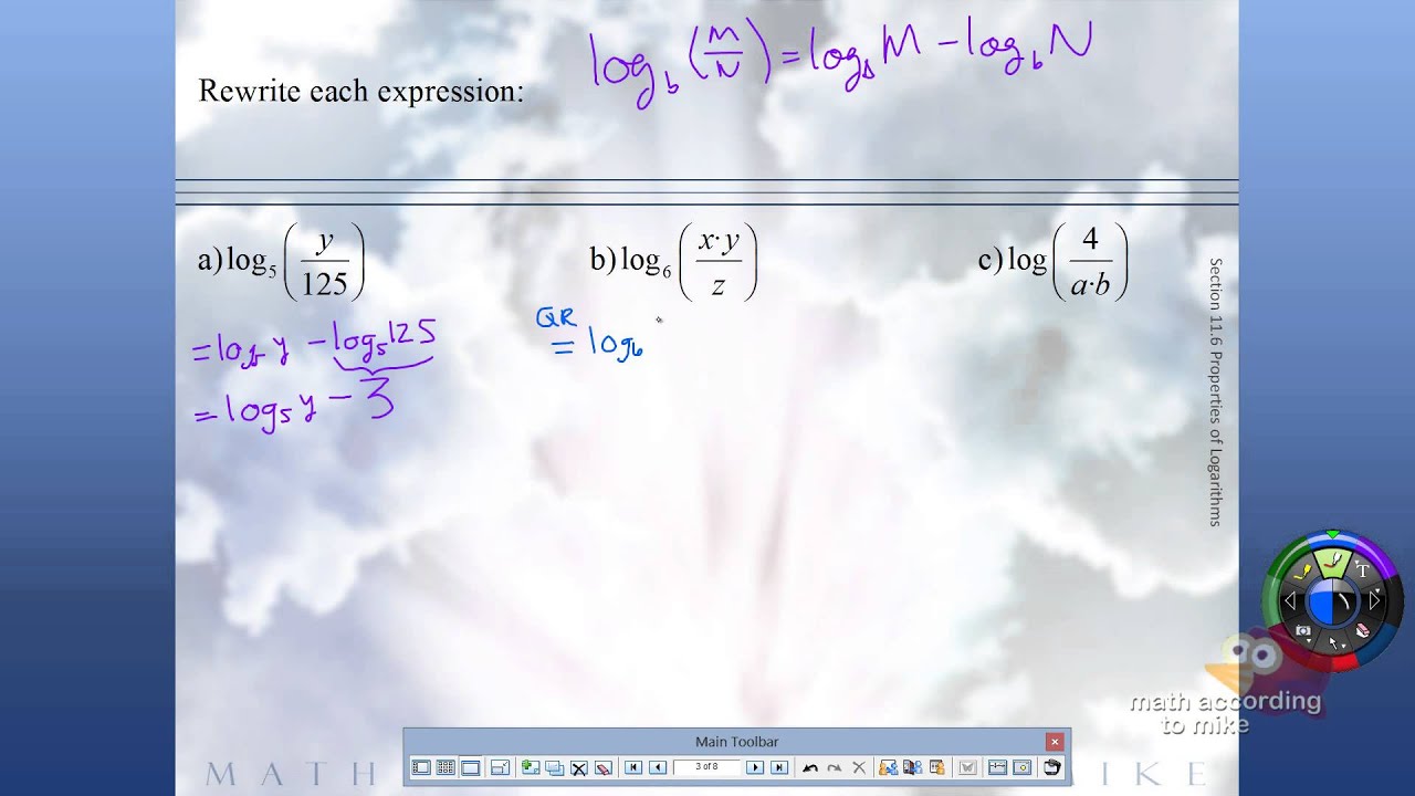 The Quotient Rule for Logarithms