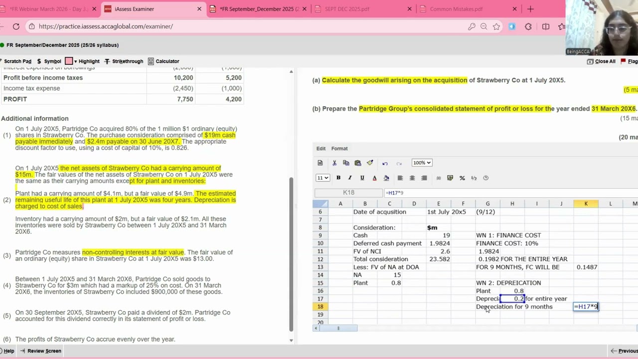 ACCA FR | Partridge Co | Sept/Dec 2025 Past Paper Question | Afshana Afrin | BeingACCA