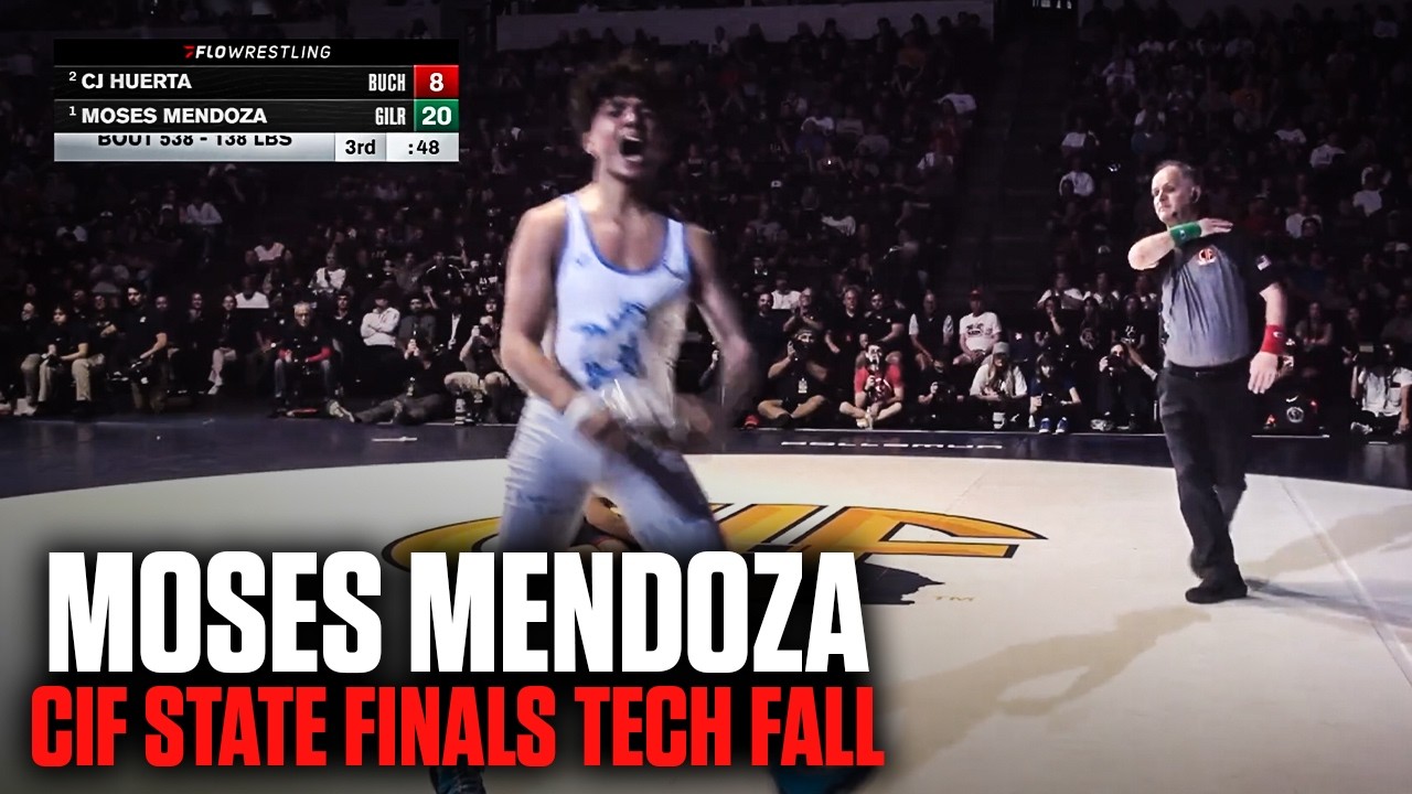 Moses Mendoza Gets A Tech Fall In The 2026 CIF State Finals!