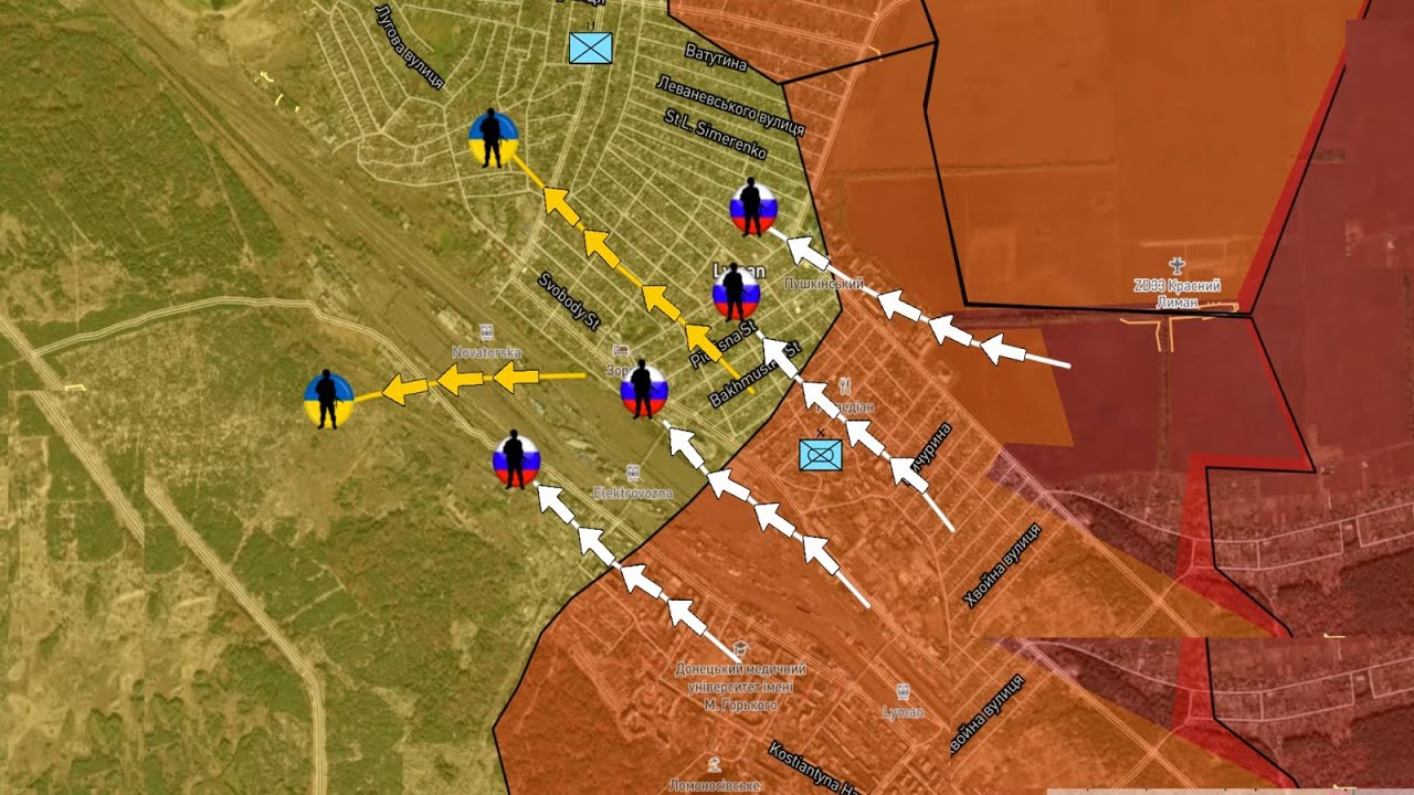 CAE TODO EL SUR DE LA CIUDAD DE LIMÁN! UNIDADES RUSAS SE INFILTRAN HASTA EL CENTRO DE KONSTANTYNOVKA