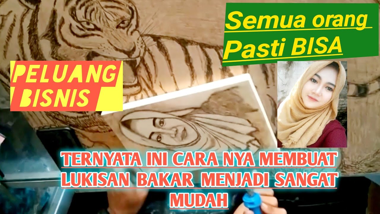 tutorial Membuat lukisan bakar jadi sangat mudah (pirography) #lukisanbakar #lukisanbakarkayu