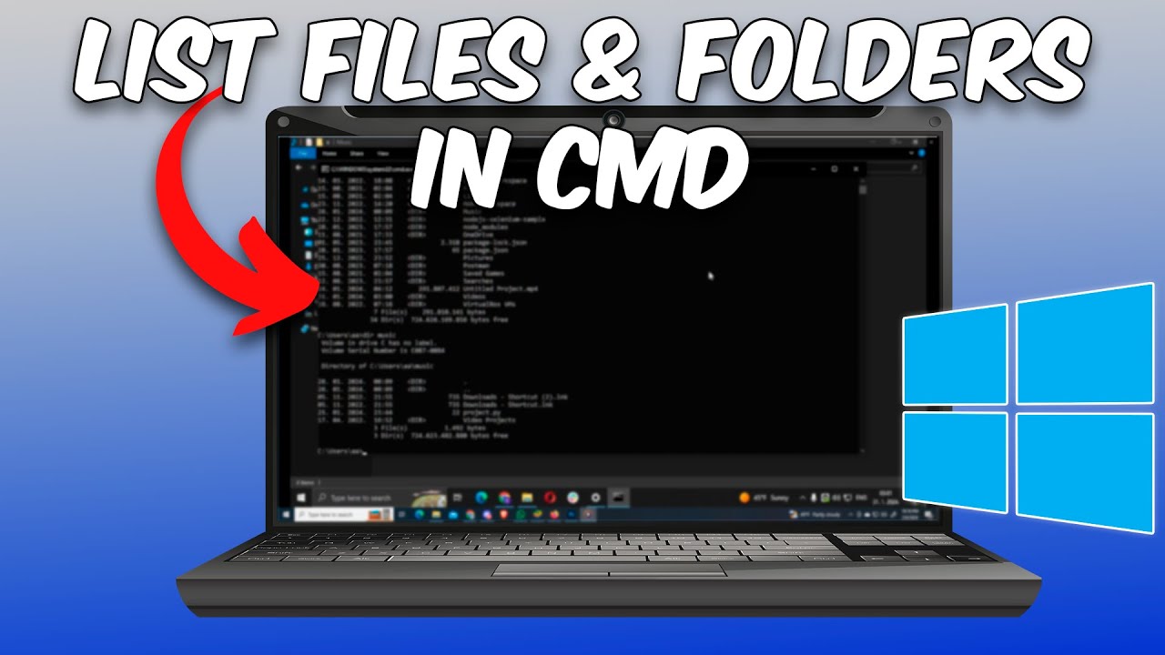 How to List Files & Folders in CMD - Windows Tutorial