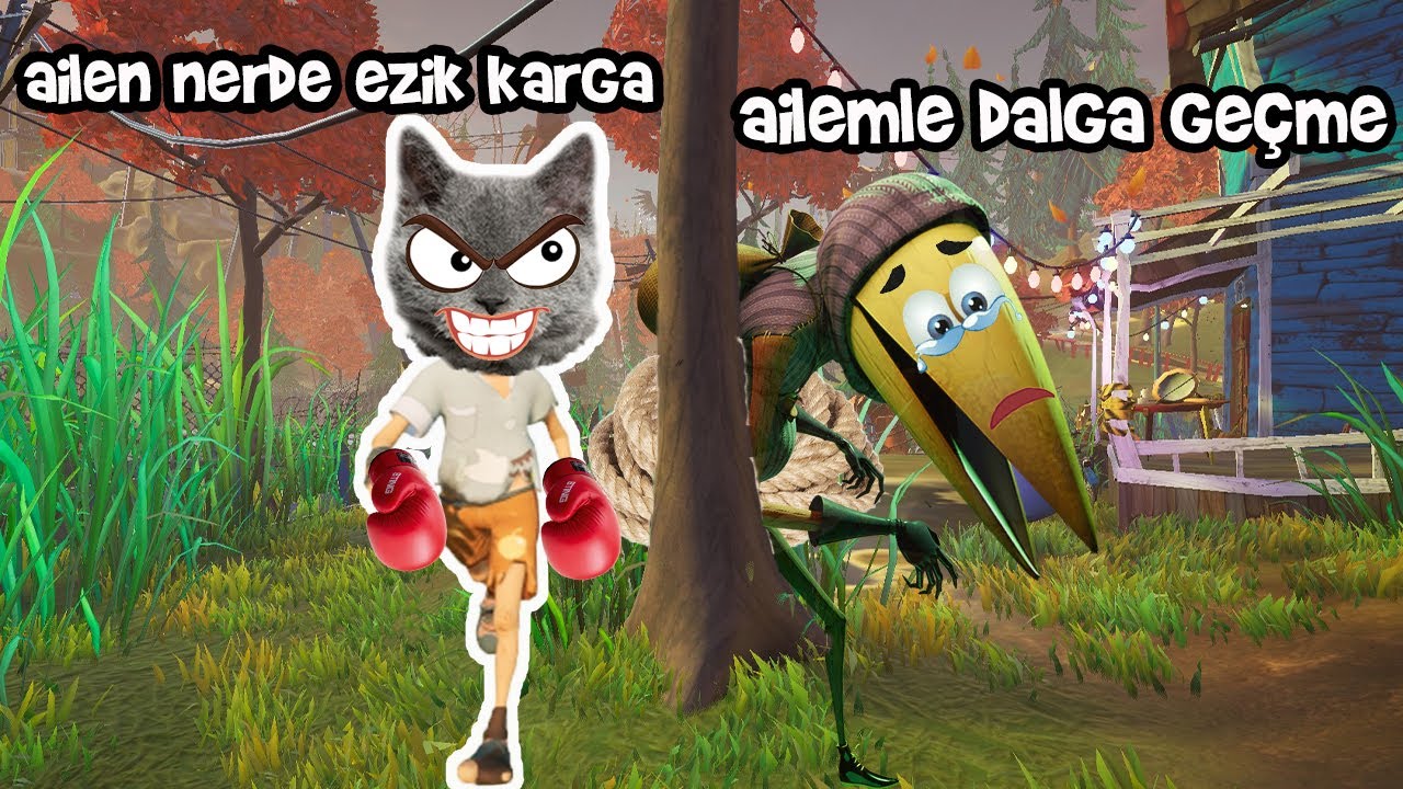 🥊KARGAYI DÖVDÜM🥊 (ailesi yok diye dalga geçtim😰) hello neighbor 2