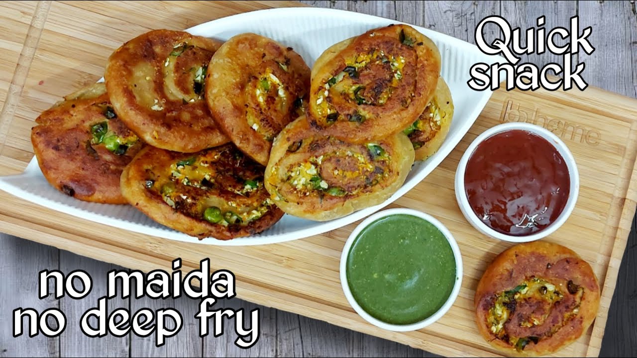 Atta Veg tikki pinwheels recipe | आलू टिक्की पिनवहील्स रेसिपी | No deep fry snack | Potato pinwheels