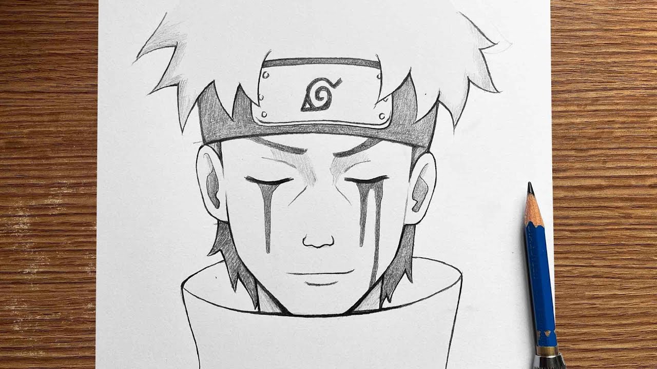 Anime sketch | how to draw Shisui easy step-by-step